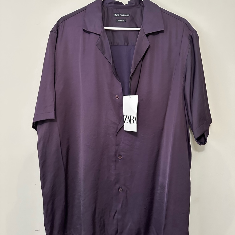 New Zara Satin Effect Shirt